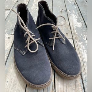 Johnston and Murphy navy Suede Leather Mens chukka Boots Size 11.5